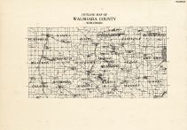 Waushara County Outline, Wisconsin State Atlas 1930c